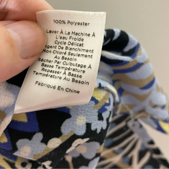 Talbots Floral Ruffle Neckline Tank Blouse Size Petite - Picture 5 of 9